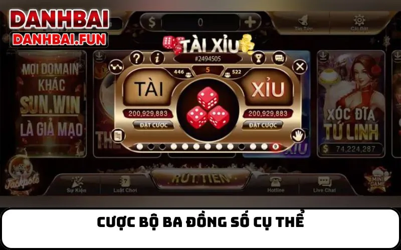 Cược bộ ba đồng số cụ thể