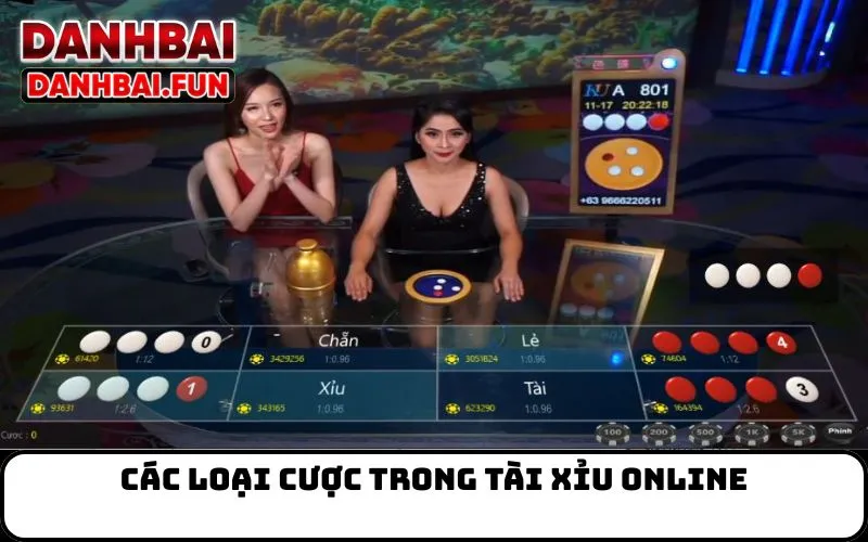 Các loại cược trong tài xỉu online