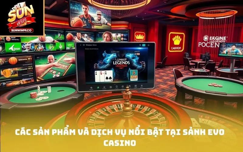 Các sản phẩm và dịch vụ nổi bật tại sảnh Evo Casino